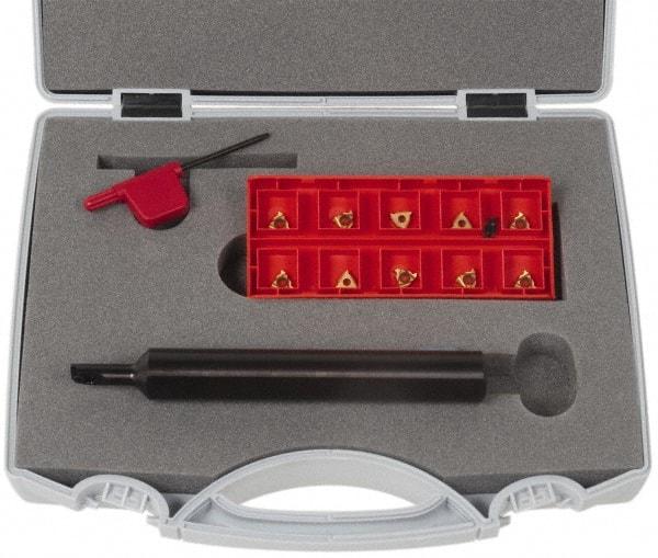 Carmex - Right Hand Cut, 5/8" Shank Width x 5/8" Shank Height Indexable Threading Toolholder - 5" OAL, 08 IR A60 Insert Compatibility, KM Toolholder - Exact Tool & Supply