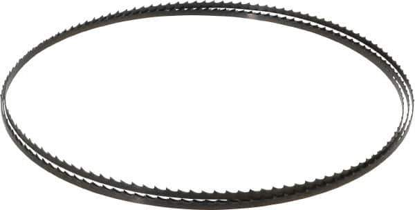 Starrett - 4 TPI, 7' 8" Long x 1/4" Wide x 0.025" Thick, Welded Band Saw Blade - Carbon Steel, Toothed Edge, Raker Tooth Set, Flexible Back, Contour Cutting - Exact Tool & Supply