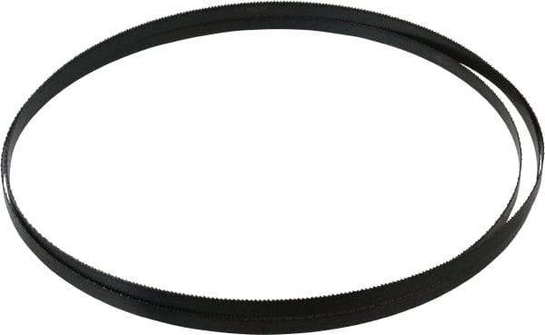 Starrett - 14 TPI, 7' 11" Long x 3/8" Wide x 0.025" Thick, Welded Band Saw Blade - Carbon Steel, Toothed Edge, Raker Tooth Set, Flexible Back, Contour Cutting - Exact Tool & Supply