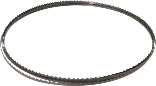 Starrett - 4 TPI, 14' Long x 1/4" Wide x 0.025" Thick, Welded Band Saw Blade - Carbon Steel, Toothed Edge, Raker Tooth Set, Flexible Back, Contour Cutting - Exact Tool & Supply