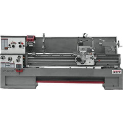 Jet - 22" Swing, 80" Between Centers, 230/460 Volt, Triple Phase Engine Lathe - 7MT Taper, 10 hp, 25 to 1,800 RPM, 3-1/8" Bore Diam, 40" Deep x 48-7/8" High x 136-1/8" Long - Exact Tool & Supply
