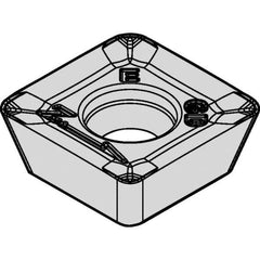 Kennametal - SDET433 GDZ Grade KCPM40 Carbide Milling Insert - TiAlN/AlCrN Finish, 3/16" Thick, 1/2" Inscribed Circle, 3/64" Corner Radius - Exact Tool & Supply