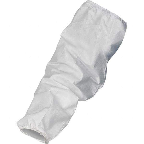 KleenGuard - Size Universal, White Kleenguard Disposable Sleeve - 18" Long Sleeve, Elastic Opening at Both Ends - Exact Tool & Supply
