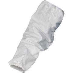 KleenGuard - Size Universal, White Kleenguard Disposable Sleeve - 18" Long Sleeve, Elastic Opening at Both Ends - Exact Tool & Supply