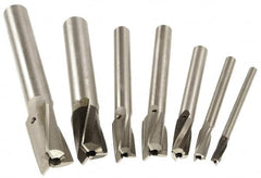 Value Collection - 7 Piece, 3 Flutes, Straight Shank, Interchangeable Pilot Counterbore Set - Exact Tool & Supply