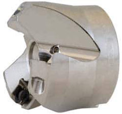 Seco - 2.48" Cut Diam, 3/4" Arbor Hole, 0.236" Max Depth of Cut, 45° Indexable Chamfer & Angle Face Mill - 5 Inserts, SE.X 1204 Insert, Right Hand Cut, 5 Flutes, Through Coolant, Series R220.53 - Exact Tool & Supply
