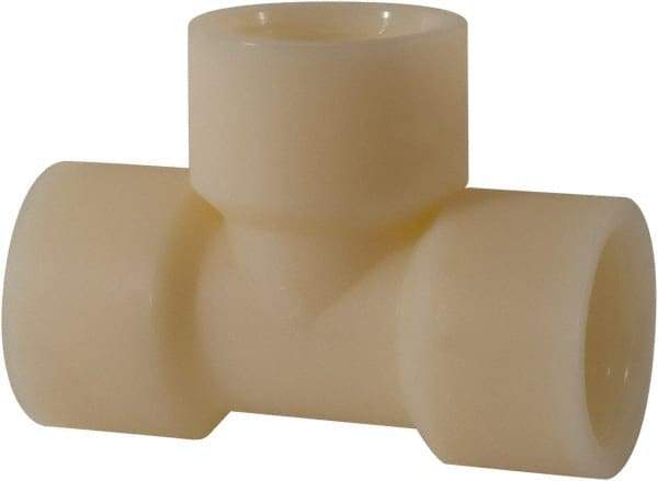 Green Leaf - 1" Nylon Plastic Pipe Tee - FIPT x FIPT x FIPT End Connections - Exact Tool & Supply