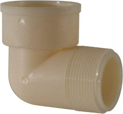 Green Leaf - 1-1/2" Nylon Plastic Pipe 90° Street Elbow - MIPT x FIPT End Connections - Exact Tool & Supply