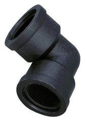 Green Leaf - 1-1/2" Polypropylene Plastic Pipe 90° Elbow - FIPT x FIPT End Connections - Exact Tool & Supply