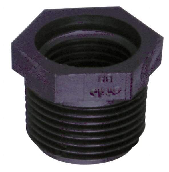 Green Leaf - 2 x 1-1/2" Nylon Plastic Pipe Reducer Bushing - MPT x FPT End Connections - Exact Tool & Supply