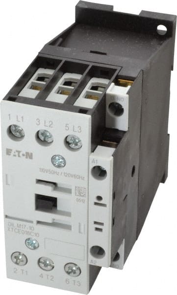 Eaton Cutler-Hammer - 3 Pole, 110 Coil VAC at 50 Hz and 120 Coil VAC at 60 Hz, 40 Amp, Nonreversible Open Enclosure IEC Contactor - Exact Tool & Supply