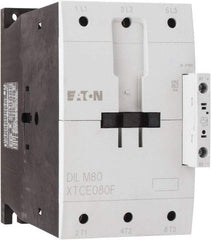 Eaton Cutler-Hammer - 3 Pole, 24 to 27 Coil VDC, 125 Amp, Nonreversible Open Enclosure IEC Contactor - 1 Phase hp: 15 at 200 V, 15 at 230 V, 7.5 at 115 V, 3 Phase hp: 25 at 200 V, 30 at 230 V, 60 at 460 V, 75 at 575 V, 80 Amp Inductive Load Rating Listed - Exact Tool & Supply