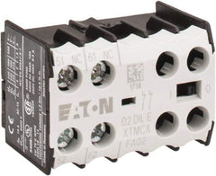 Eaton Cutler-Hammer - 6 to 9 Amp, Contactor Front Mount Auxiliary Contact - For Use with Miniature Contactor and XTRM Miniature Control Relay - Exact Tool & Supply
