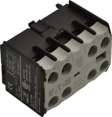 Eaton Cutler-Hammer - 6 to 9 Amp, Contactor Front Mount Auxiliary Contact - For Use with Miniature Contactor and XTRM Miniature Control Relay - Exact Tool & Supply