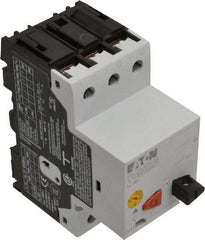 Eaton Cutler-Hammer - 16 Amp, IEC, Open Pushbutton Manual Motor Starter - 45mm Wide x 85mm Deep x 3.6667" High, 10 hp at 480 V, 10 hp at 600 V, 3 hp at 200 V & 5 hp at 240 V, CE Approved, CSA Certified, DIN VDE, EN/IEC, UL 508 Type E Compliant & UL Listed - Exact Tool & Supply