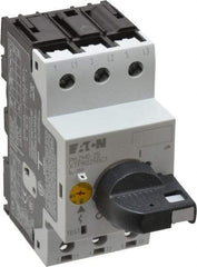 Eaton Cutler-Hammer - 25 Amp, IEC, Open Pushbutton Manual Motor Starter - 45mm Wide x 94mm Deep x 3.6667" High, 15 hp at 480 V, 20 hp at 600 V & 7-1/2 hp at 240 V, CE Approved, CSA Certified, DIN VDE, EN/IEC, UL 508 Type E Compliant & UL Listed - Exact Tool & Supply
