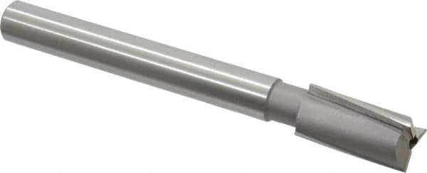 Made in USA - 21/32" Diam, 1/2" Shank, Diam, 3 Flutes, Straight Shank, Interchangeable Pilot Counterbore - Exact Tool & Supply