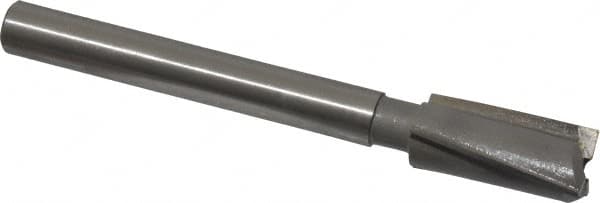 Made in USA - 3/4" Diam, 1/2" Shank, Diam, 3 Flutes, Straight Shank, Interchangeable Pilot Counterbore - Exact Tool & Supply