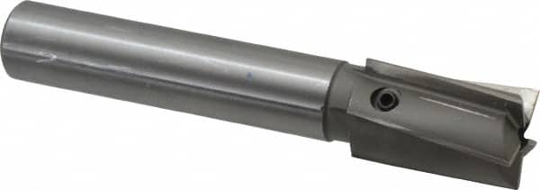 Made in USA - 1-1/4" Diam, 1" Shank, Diam, 5 Flutes, Straight Shank, Interchangeable Pilot Counterbore - Exact Tool & Supply