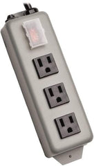 Tripp-Lite - 10 Outlets, 120 VAC15 Amps, 6' Cord, Power Outlet Strip - Keyhole, Tab Mount, 5-15 NEMA Configuration, 8-3/4" Strip - Exact Tool & Supply