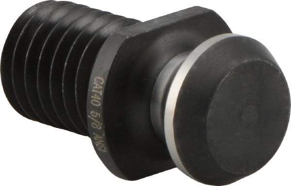 Iscar - CAT40 Taper, 5/8-11 Thread, 45° Angle Radius, Standard Retention Knob - 1-1/2" OAL, 0.74" Knob Diam, 0.64" from Knob to Flange - Exact Tool & Supply