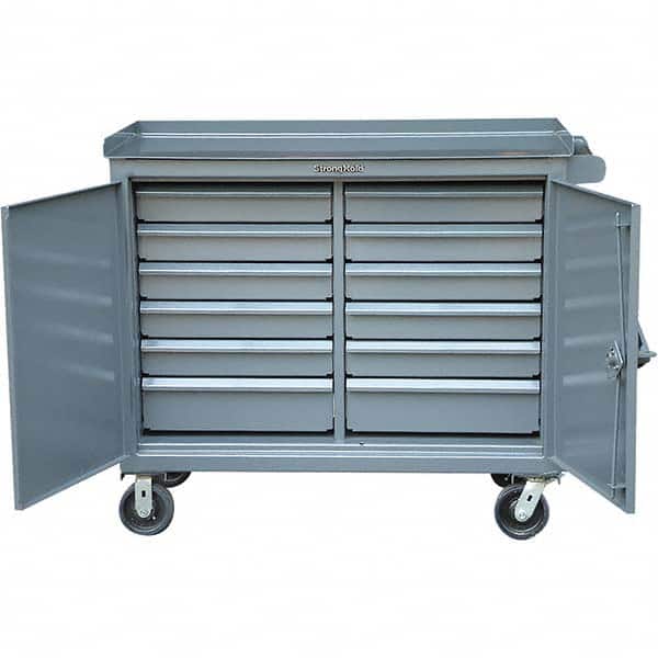 Strong Hold - Tool Storage Carts Type: Tool Cart Number of Drawers: 12 - Exact Tool & Supply