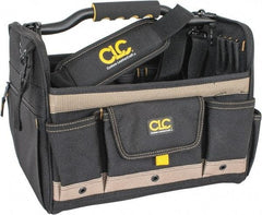 CLC - 21 Pocket Tan & Black Polyester Tool Tote - 14" Wide x 11" Deep x 11" High - Exact Tool & Supply