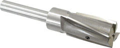 Value Collection - 1-1/8" Diam, 1/2" Shank, Diam, 4 Flutes, Straight Shank, Interchangeable Pilot Counterbore - Exact Tool & Supply