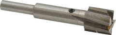 Value Collection - 19/32" Diam, 1/4" Shank, Diam, 4 Flutes, Straight Shank, Interchangeable Pilot Counterbore - Exact Tool & Supply