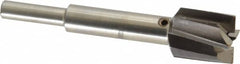 Value Collection - 21/32" Diam, 1/4" Shank, Diam, 4 Flutes, Straight Shank, Interchangeable Pilot Counterbore - Exact Tool & Supply