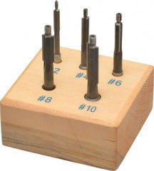 Value Collection - #10 to #2 Wire Fillister Head Screw Compatible, High Speed Steel, Solid Pilot Counterbore Set - Exact Tool & Supply