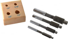 Value Collection - 1/4 to 1/2" Fillister Head Screw Compatible, High Speed Steel, Solid Pilot Counterbore Set - Exact Tool & Supply
