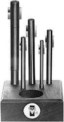 APT - 10 Piece 1/4 to 1/2" Backward Cut Socket Head Cap Screw Blade Type Counterbore Kit - 3/32 to 17/32" Pilot, Straight Shank, High Speed Steel - Exact Tool & Supply