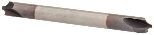Value Collection - 0.06" Radius, 2 Flute, Solid Carbide, Double End, Corner Rounding End Mill - AlTiN Coating, 0.046" Tip Diam, 2" Overall Length, 3/16" Shank Diam - Exact Tool & Supply