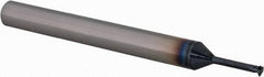 Scientific Cutting Tools - 40 to 64 TPI, Internal/External Single Profile Thread Mill - #4" Noml Diam, 0.08" Cut Diam, 3/16" Shank Diam, 3 Flute, 0.045" Neck Diam, 0.3" Neck Length, 2" OAL, TiN Finish - Exact Tool & Supply