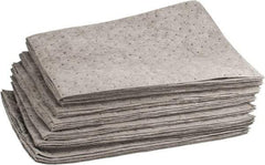 Brady SPC Sorbents - 22 Gal Capacity per Package, Universal Pad - 19" Long x 15" Wide, Gray, Polypropylene - Exact Tool & Supply