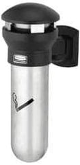 Rubbermaid - 0.6 Gal Stainless Steel Cigarette & Cigar Receptacle - 11-5/8" Wide x 18" High - Exact Tool & Supply