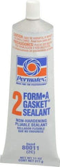 Permatex - 11 oz Tube Black Rosin Gasket Sealant - -65 to 400°F Operating Temp, 24 hr Full Cure Time - Exact Tool & Supply