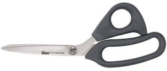 Clauss - 3-1/2" LOC, 9" OAL Titanium Standard Shears - Ambidextrous, Plastic Offset Handle, For General Purpose Use - Exact Tool & Supply