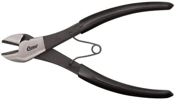 Clauss - 7" OAL, Wire Cutter - 7/8" Jaw Length x 1-1/8" Jaw Width, Standard Head, Vinyl Coated Handle - Exact Tool & Supply