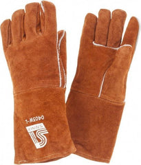 Steiner - Size L Wool Lined Cowhide Heat Resistant Glove - 14" OAL, Straight Thumb - Exact Tool & Supply