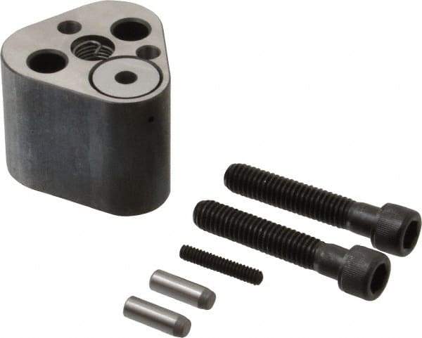 Dayton Lamina - 1/2" Shank Diam, 2" Base Length x 1.97" Base Width x 1-5/8" Base Height, 3/8-16 Thread, Alloy Steel Mold Punch Retainer - 1/4" Dowel Diam, 3/4" Length Between Dowel & Screw, 2" Thread Length, Ball Lock, Heavy Duty (HRT) Series - Exact Tool & Supply