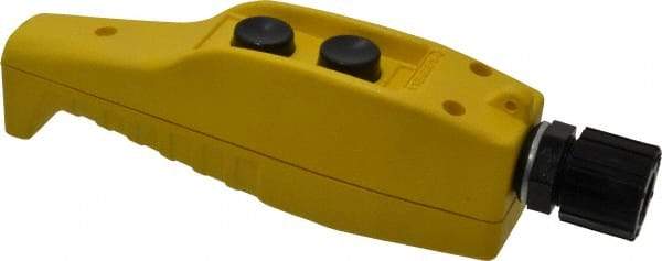 Hubbell Wiring Device-Kellems - 2 Operator, Mushroom Head Pendant Control Station - Up-Down (Legend), Momentary Switch, NO/NC Contact, NEMA 4X - Exact Tool & Supply
