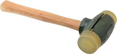 Garland - 4 Lb Head 2" Face Urethane Split Head Hammer - Wood Handle - Exact Tool & Supply