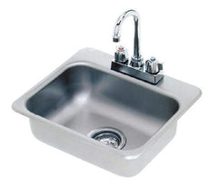Advance Tabco - 14" Long x 10" Wide Inside, 1 Compartment, Stainless Steel Stainless Steel Drop In Sink - 20 Gauge, 16" Long x 14" Wide Outside, 5" Deep - Exact Tool & Supply