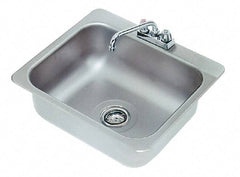Advance Tabco - 20" Long x 16" Wide Inside, 1 Compartment, Stainless Steel Stainless Steel Drop In Sink - 20 Gauge, 23" Long x 20-1/2" Wide Outside, 8" Deep - Exact Tool & Supply