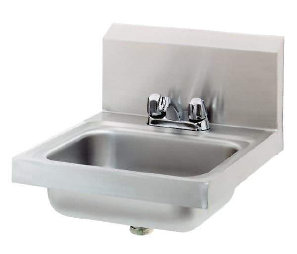 Eagle MHC - 13-1/2" Long x 9-3/4" Wide Inside, 1 Compartment, Stainless Steel Stainless Steel Hand Sink - 20 Gauge, 18-7/8" Long x 16-1/2" Wide x 14-1/4" High Outside, 6-3/4" Deep - Exact Tool & Supply