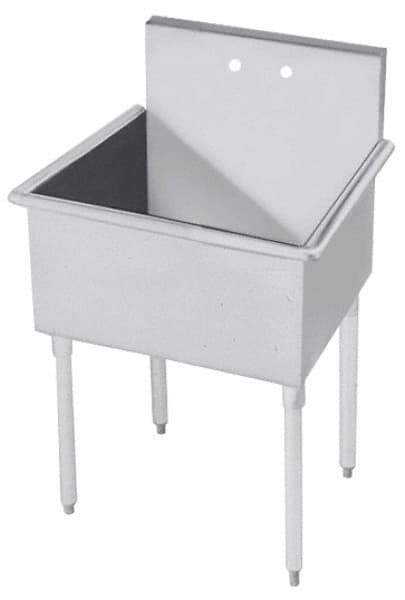 Eagle MHC - 36" Long x 24" Wide Inside, 1 Compartment, Stainless Steel Stainless Steel Scullery Sink - 16 Gauge, 39" Long x 27-1/2" Wide x 42" High Outside, 14" Deep - Exact Tool & Supply