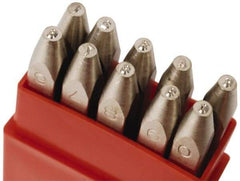 Pryor - 10 Piece, 1/8" Character Steel Stamp Set - Figures, Heavy Duty - Exact Tool & Supply