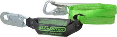 Miller - 6' Long, 1 Leg Locking Snap Hook Harness Shock Absorbing Lanyard - Polyester/Cordura Nylon Webbing, Locking Snap Hook Anchorage Connection - Exact Tool & Supply